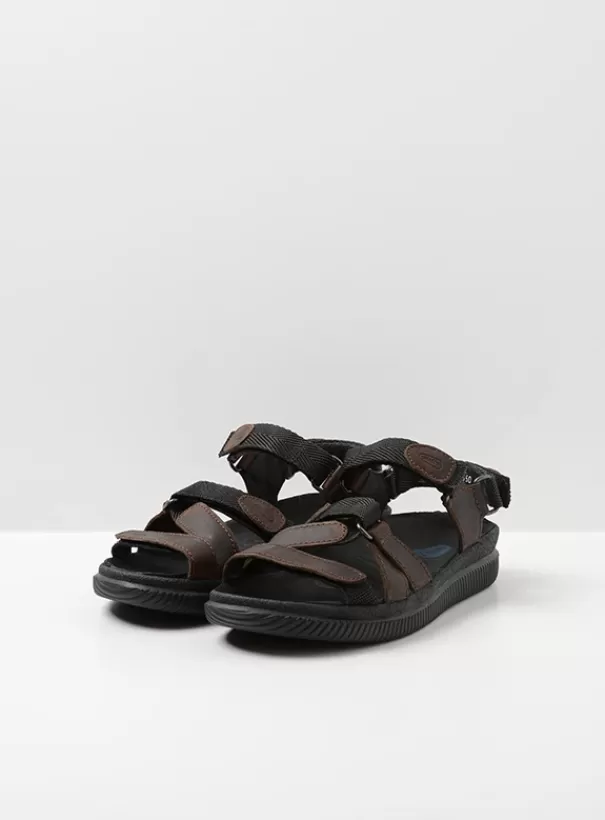 Sandalen<Wolky Action Lady bruin gevet leer