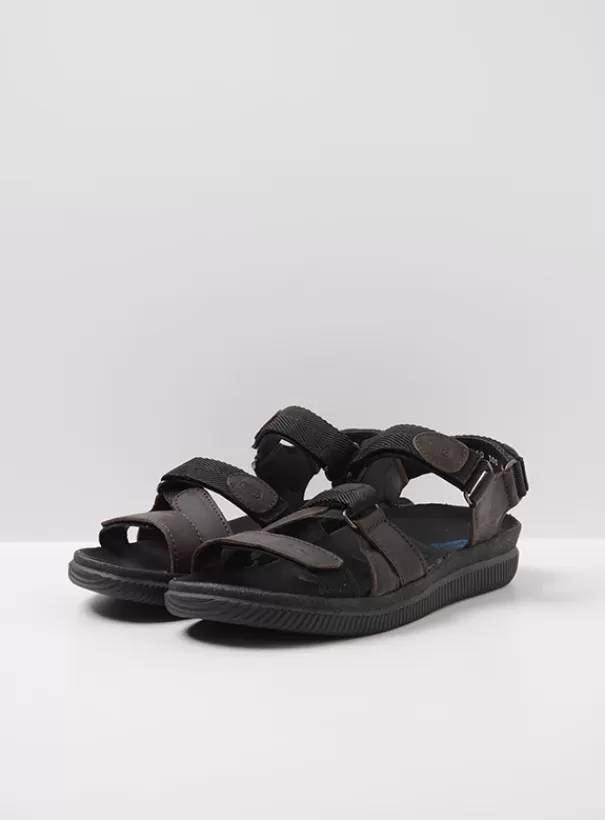 Sandalen voor heren<Wolky Active Men bruin gevet leer