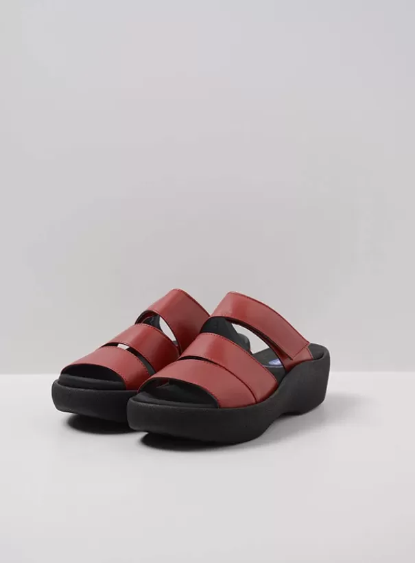 Slippers | Voorjaar/zomer 2024<Wolky Aporia rood leer