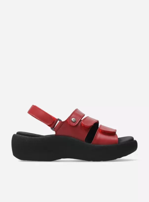 Sandalen<Wolky Avalon rood leer