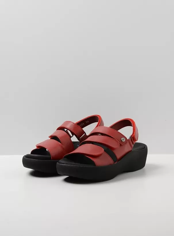 Sandalen<Wolky Avalon rood leer