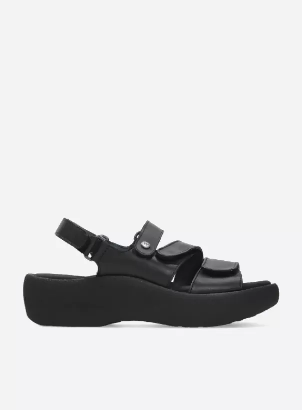 Sandalen | Voorjaar/zomer 2024<Wolky Avalon zwart leer