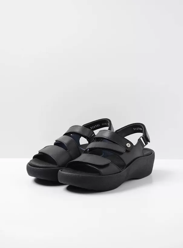 Sandalen | Voorjaar/zomer 2024<Wolky Avalon zwart leer