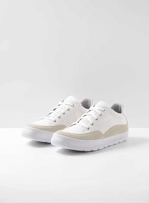 Sneakers | Veterschoenen<Wolky Babati ijswit canvas/suede