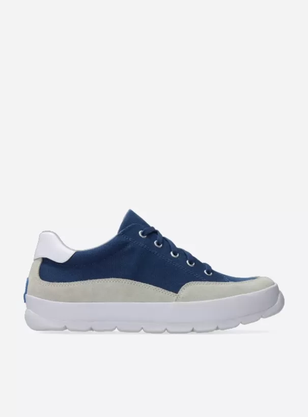 Sneakers | Veterschoenen<Wolky Babati blauw canvas/suede