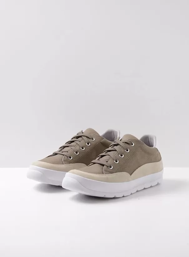 Sneakers | Veterschoenen<Wolky Babati kaki canvas/suede