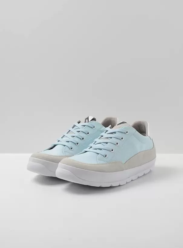 Sneakers | Veterschoenen<Wolky Babati lichtblauw canvas/suede