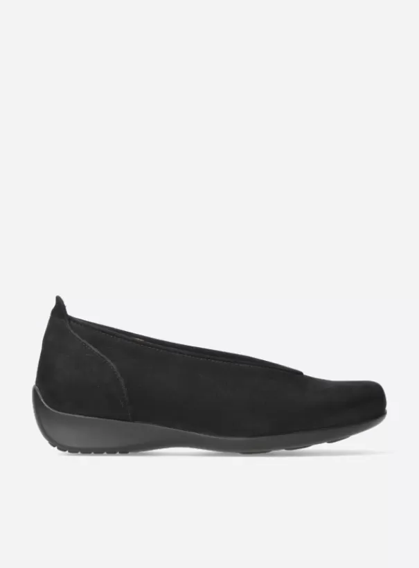 Instappers<Wolky Ballet zwart nubuck