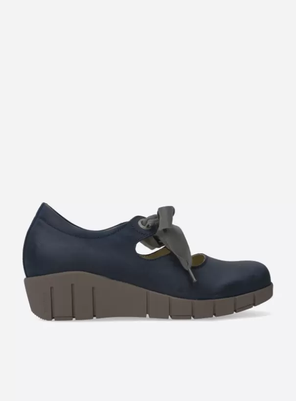 Hielspoor | Veterschoenen<Wolky Boston blauw zomer nubuck