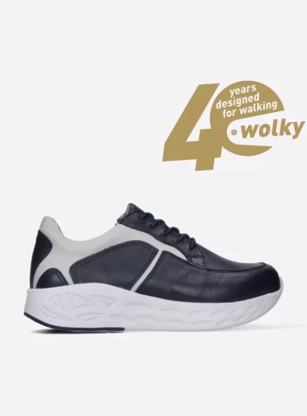 Hielspoor | Wandelschoenen<Wolky Bounce denim/gebroken wit leer