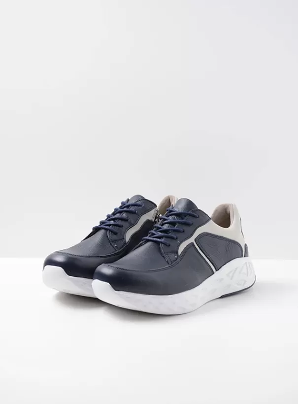 Hielspoor | Wandelschoenen<Wolky Bounce denim/gebroken wit leer