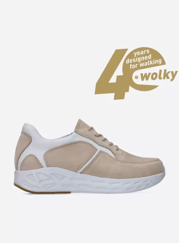 Hielspoor | Wandelschoenen<Wolky Bounce beige-wit nubuck