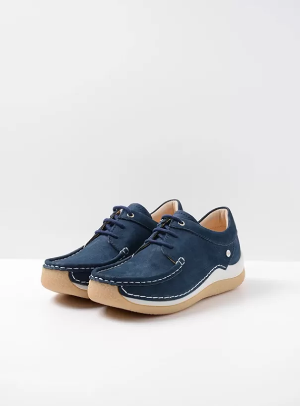 Sneakers | Veterschoenen<Wolky Celebration denim nubuck