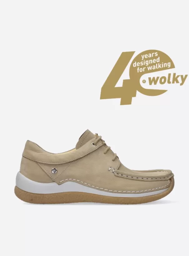 Sneakers | Veterschoenen<Wolky Celebration beige nubuck