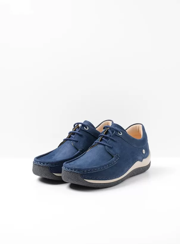 Sneakers | Veterschoenen<Wolky Celebration denimblauw nubuck