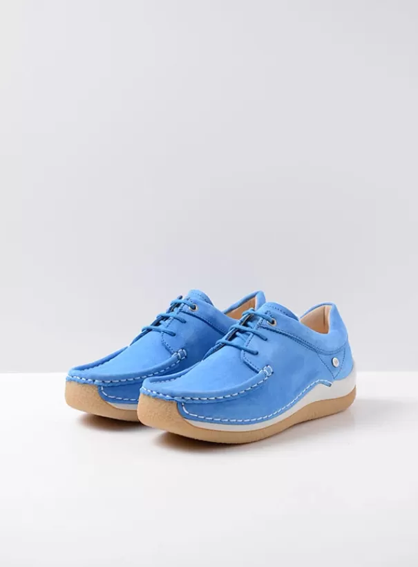 Sneakers | Veterschoenen<Wolky Celebration hemelsblauw nubuck