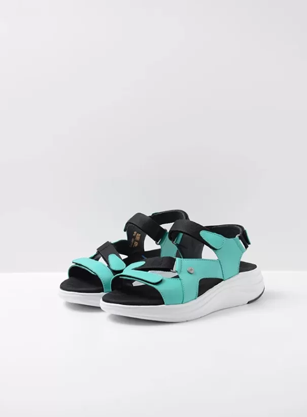 Sandalen<Wolky Cirro turquoise leer