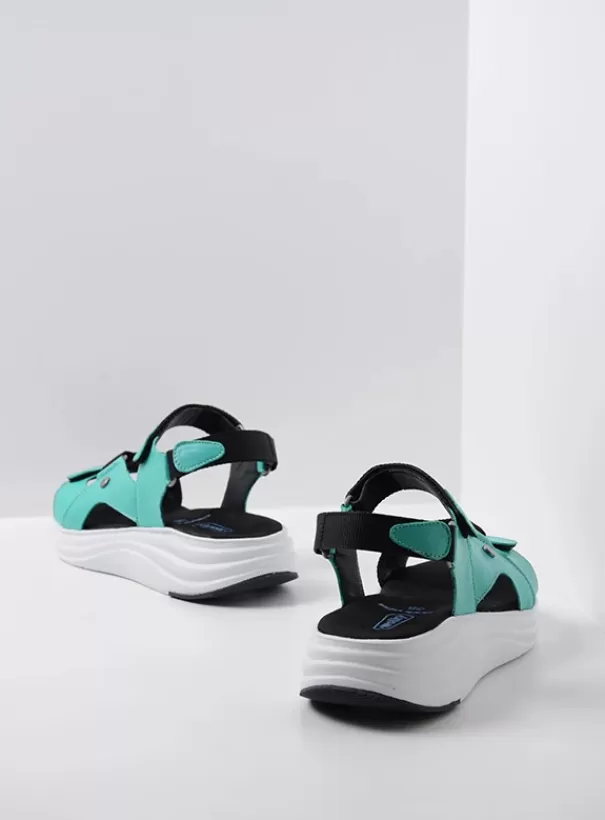 Sandalen<Wolky Cirro turquoise leer