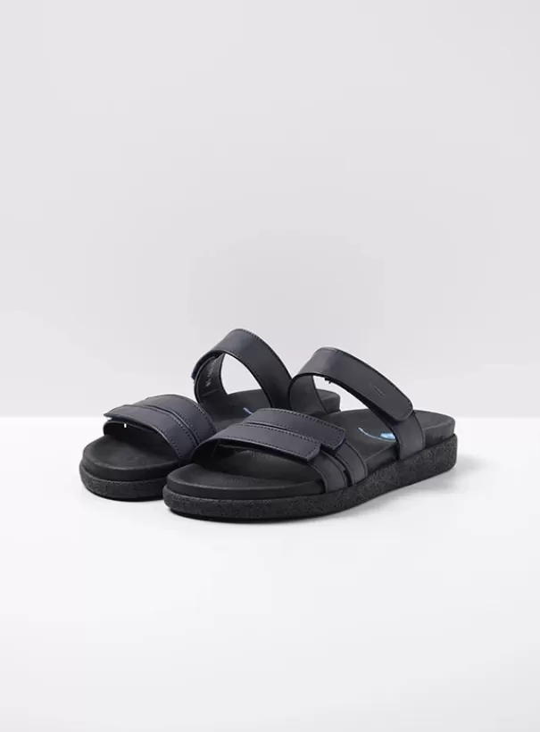 Slippers | Voorjaar/zomer 2024<Wolky Cirrus donkerblauw leer