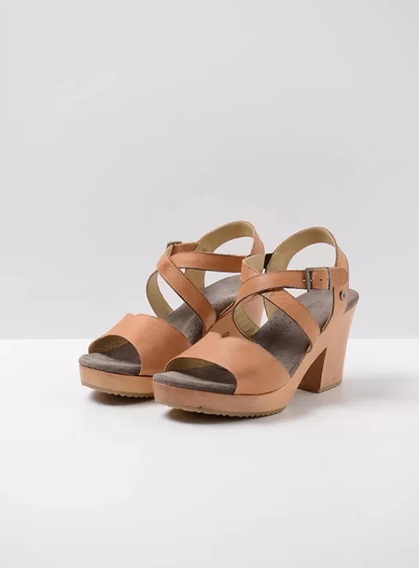 Sandalen<Wolky Cloudy naturel leer