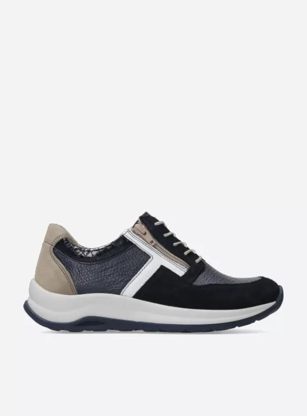 Wandelschoenen | Sneakers<Wolky Comrie denim combi leer