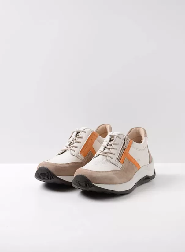 Wandelschoenen | Sneakers<Wolky Comrie beige/safari combi leer