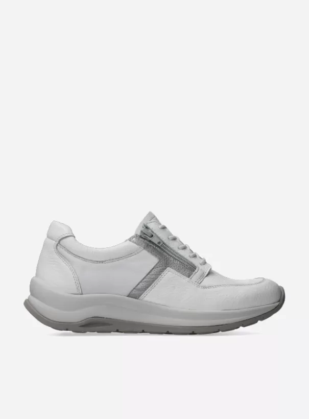 Wandelschoenen | Sneakers<Wolky Comrie wit/zilver combi leer