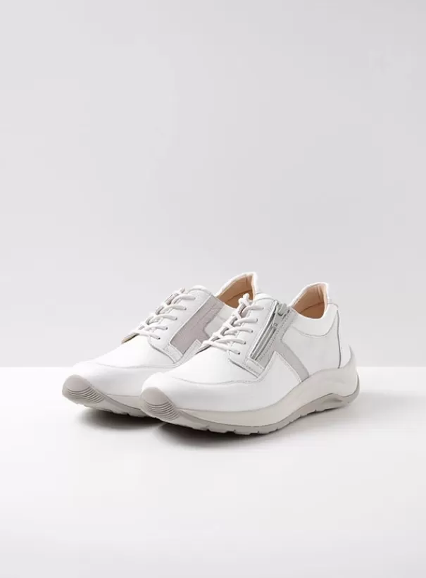 Wandelschoenen | Sneakers<Wolky Comrie wit/zilver combi leer