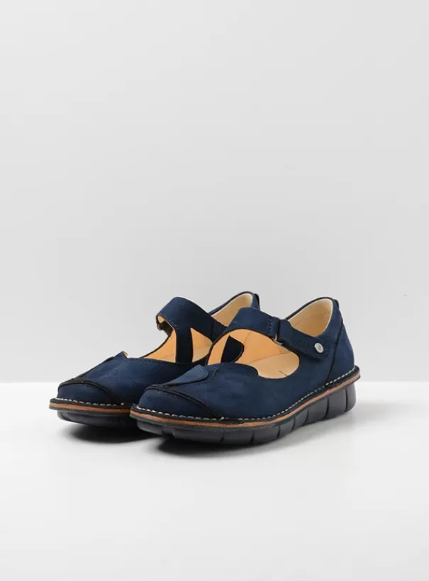 Bandschoenen<Wolky Cordoba blauw nubuck