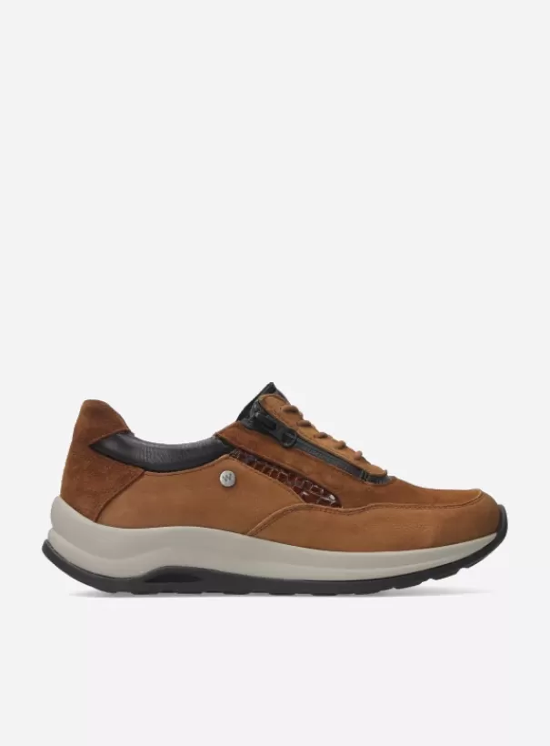 Wandelschoenen | Sneakers<Wolky Cupar cognac combi leer