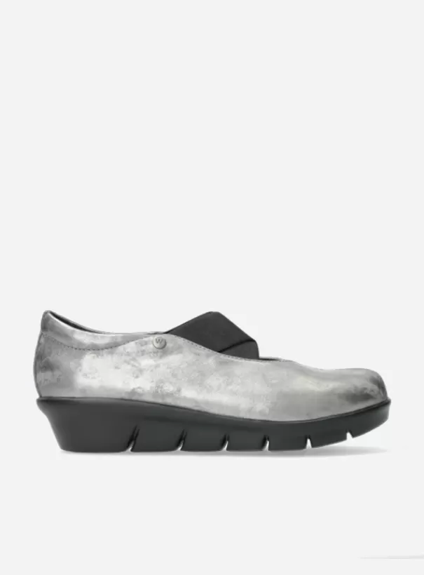 Instappers | Bandschoenen<Wolky Cursa grijs metallic nubuck