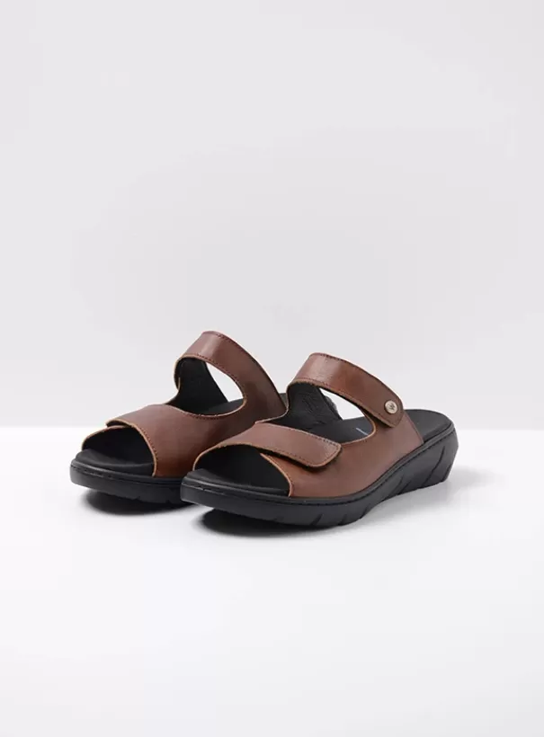 Slippers<Wolky Cyprus cognac leer