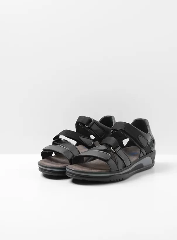 Sandalen | Voorjaar/zomer 2024<Wolky Desh zwart leer