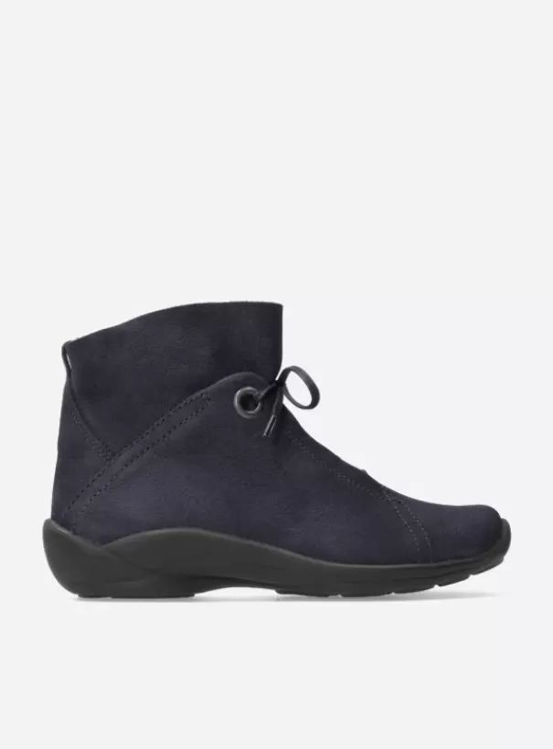 Veterschoenen<Wolky Diana blauw nubuck