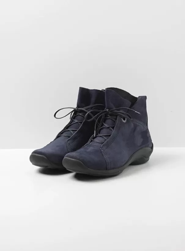 Veterschoenen<Wolky Diana blauw nubuck