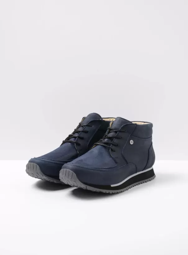 Wandelschoenen | Sneakers<Wolky e-Boot blauw stretch nubuck