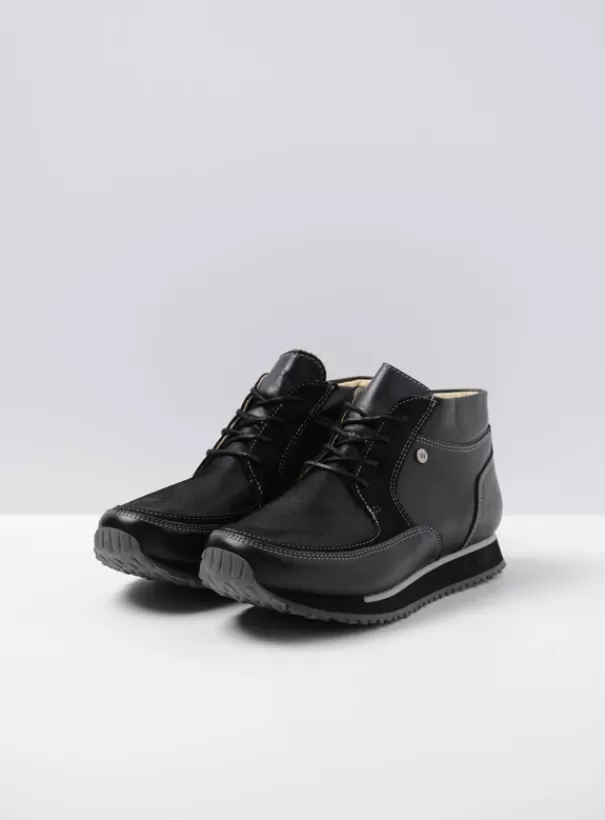 Wandelschoenen | Sneakers<Wolky e-Boot zwart stretch leer