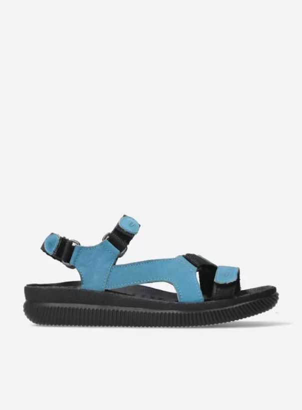 Sandalen<Wolky Energy Lady jeans gevet leer