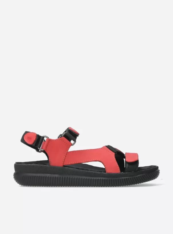 Sandalen<Wolky Energy Lady rood gevet leer