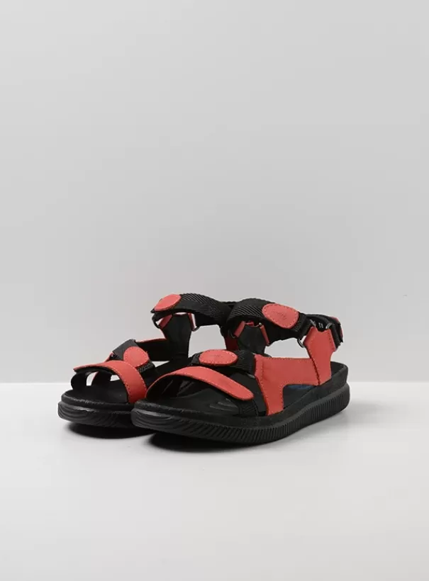 Sandalen<Wolky Energy Lady rood gevet leer