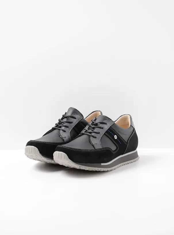 Wandelschoenen | Sneakers<Wolky e-Walk zwart combi leer