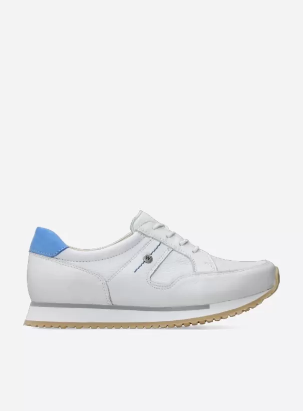 Wandelschoenen | Sneakers<Wolky e-Walk wit/blauw leer