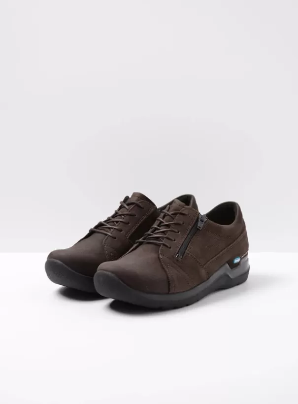 Hielspoor | Wandelschoenen<Wolky Feltwell donkerbruin nubuck