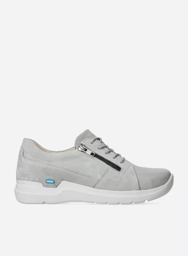 Hielspoor | Wandelschoenen<Wolky Feltwell lichtgrijs nubuck