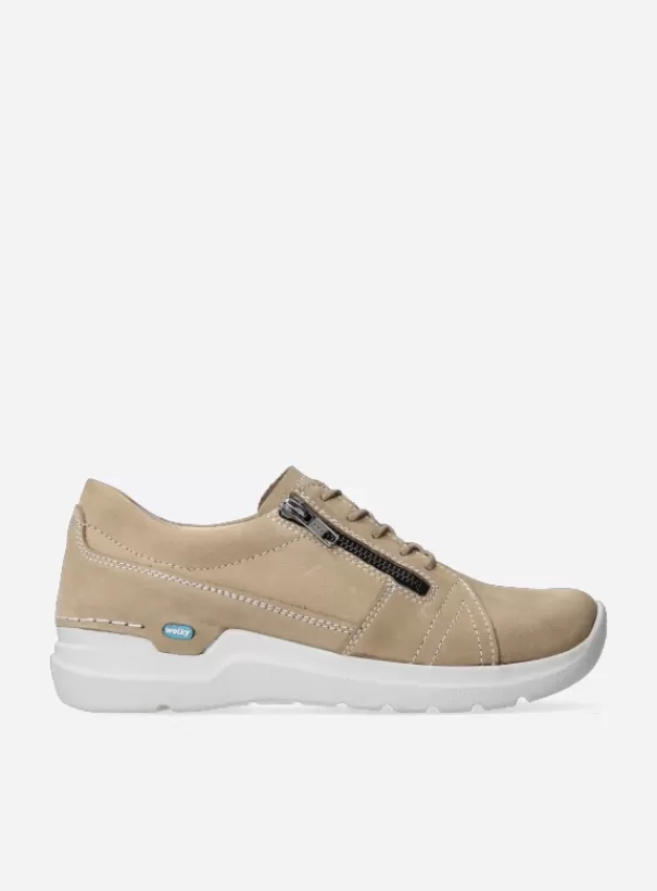 Hielspoor | Veterschoenen<Wolky Feltwell beige nubuck