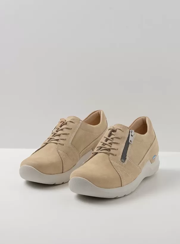 Hielspoor | Veterschoenen<Wolky Feltwell beige nubuck