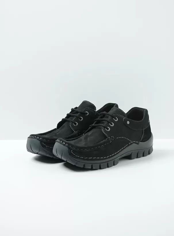 Veterschoenen<Wolky Fly zwart nubuck