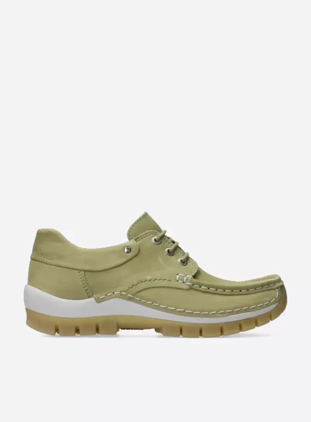 Veterschoenen | Voorjaar/zomer 2024<Wolky Fly Summer lichtgroen nubuck