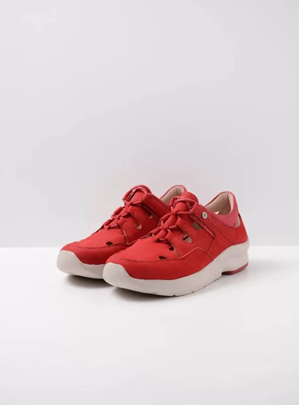 Wandelschoenen | Sneakers<Wolky Galena rood nubuck