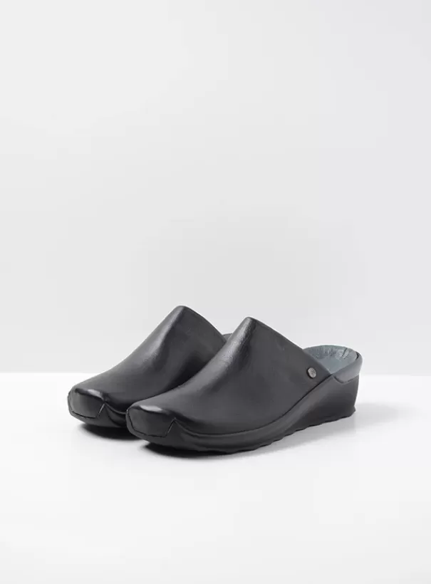 Slippers | Klompen<Wolky Go zwart leer